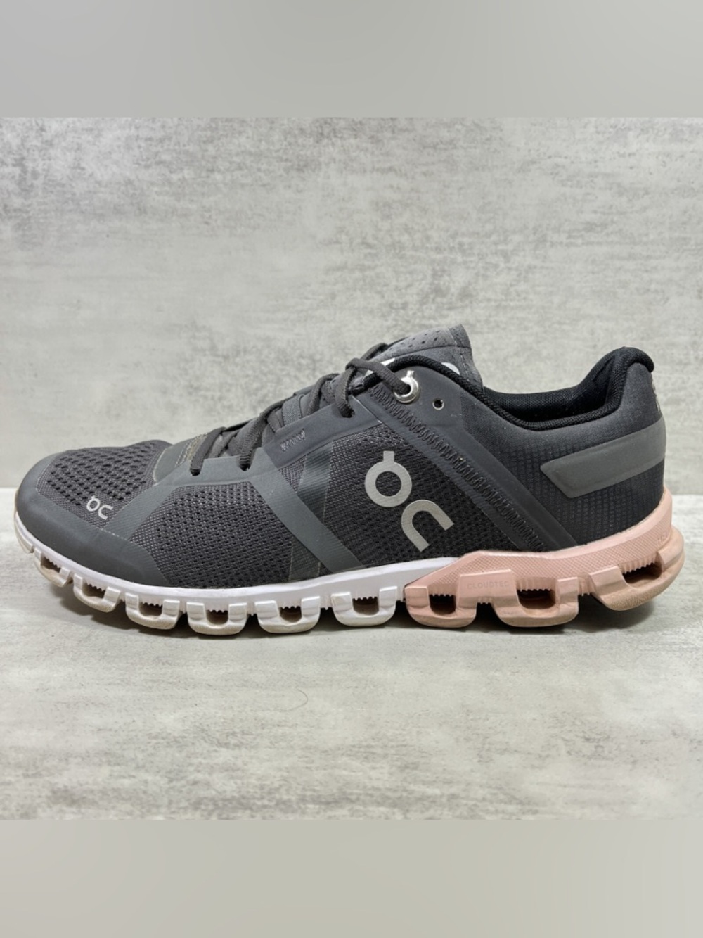 On Running Grey and Pink Women's Running Sneakers